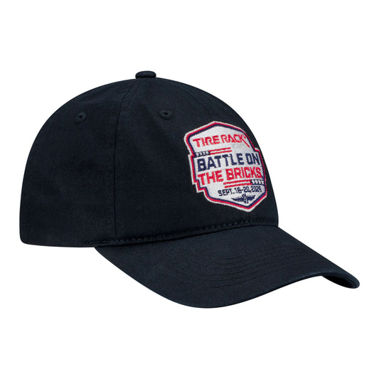 2026 IMSA Slouch Black Hat in Black - Front right View