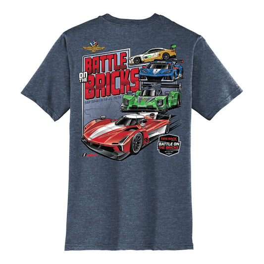 2025 TireRack.com Battle on the Bricks Multi-Class T-Shirt in Blue - Back View