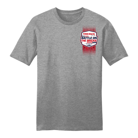 2026 IMSA Battle on the Brick Event T-shirt in Grey - Front View