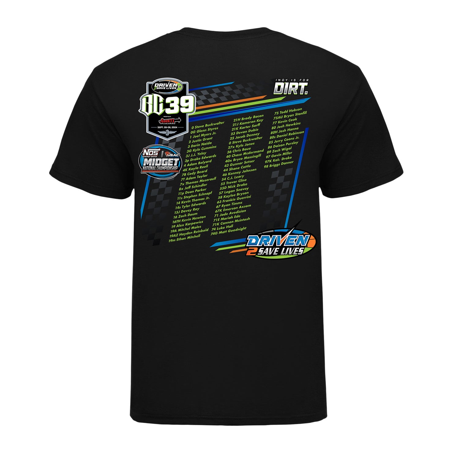 2024 BC39 Entry List T-Shirt - Back View