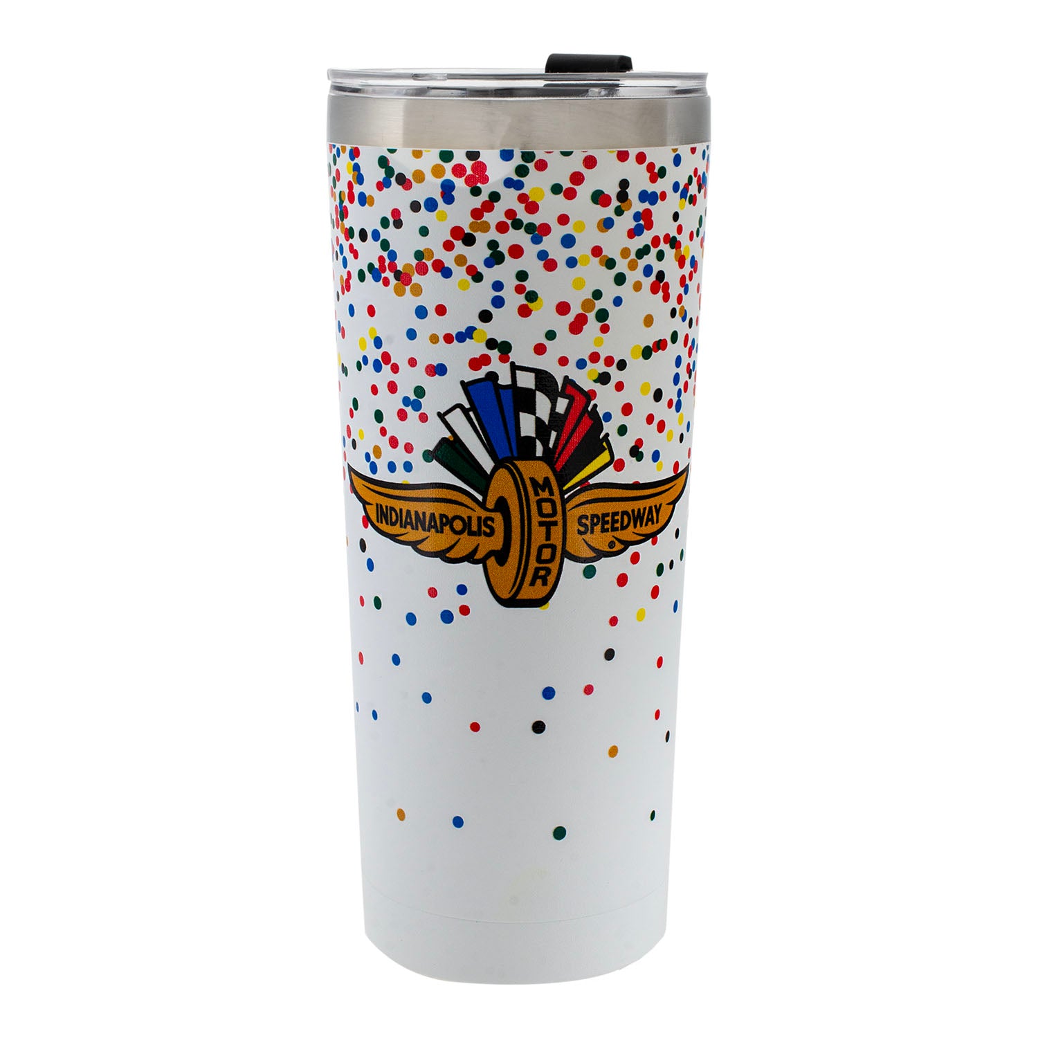 Wing Wheel Flag Confetti Tumbler 24oz - Front View