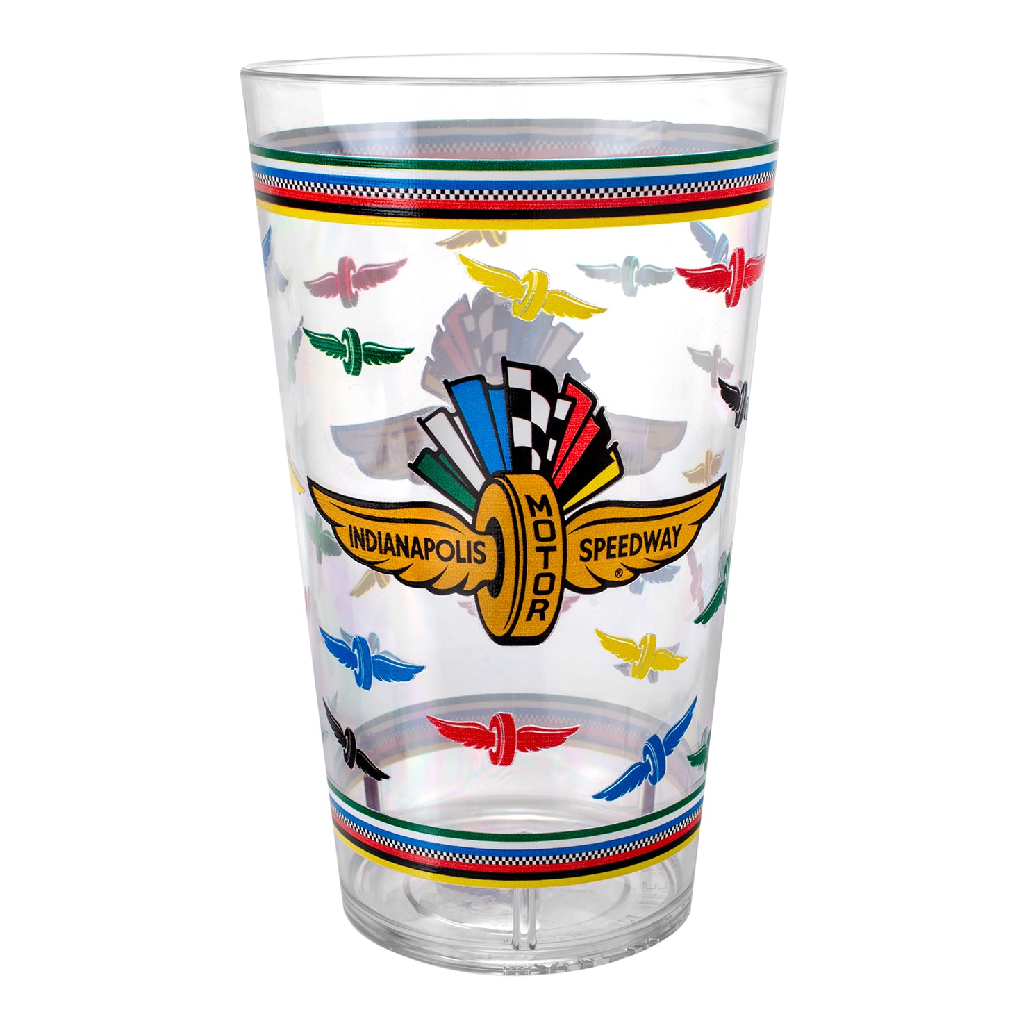 Wing Wheel Flag Plastic Tritan Tumbler 24oz - front view