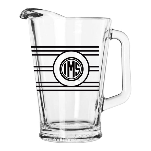 IMS Stipe Glass Pitcher - Front View