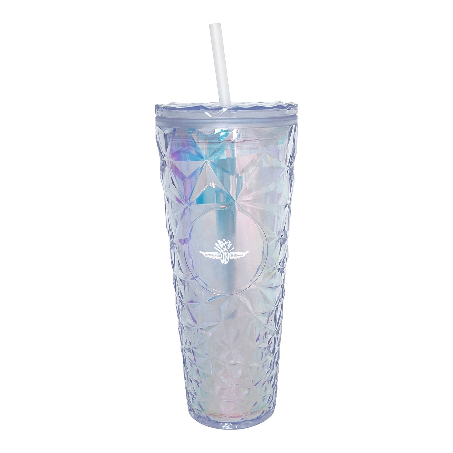 Wing Wheel Flag Diamond Cut Tumbler 24oz - Front View