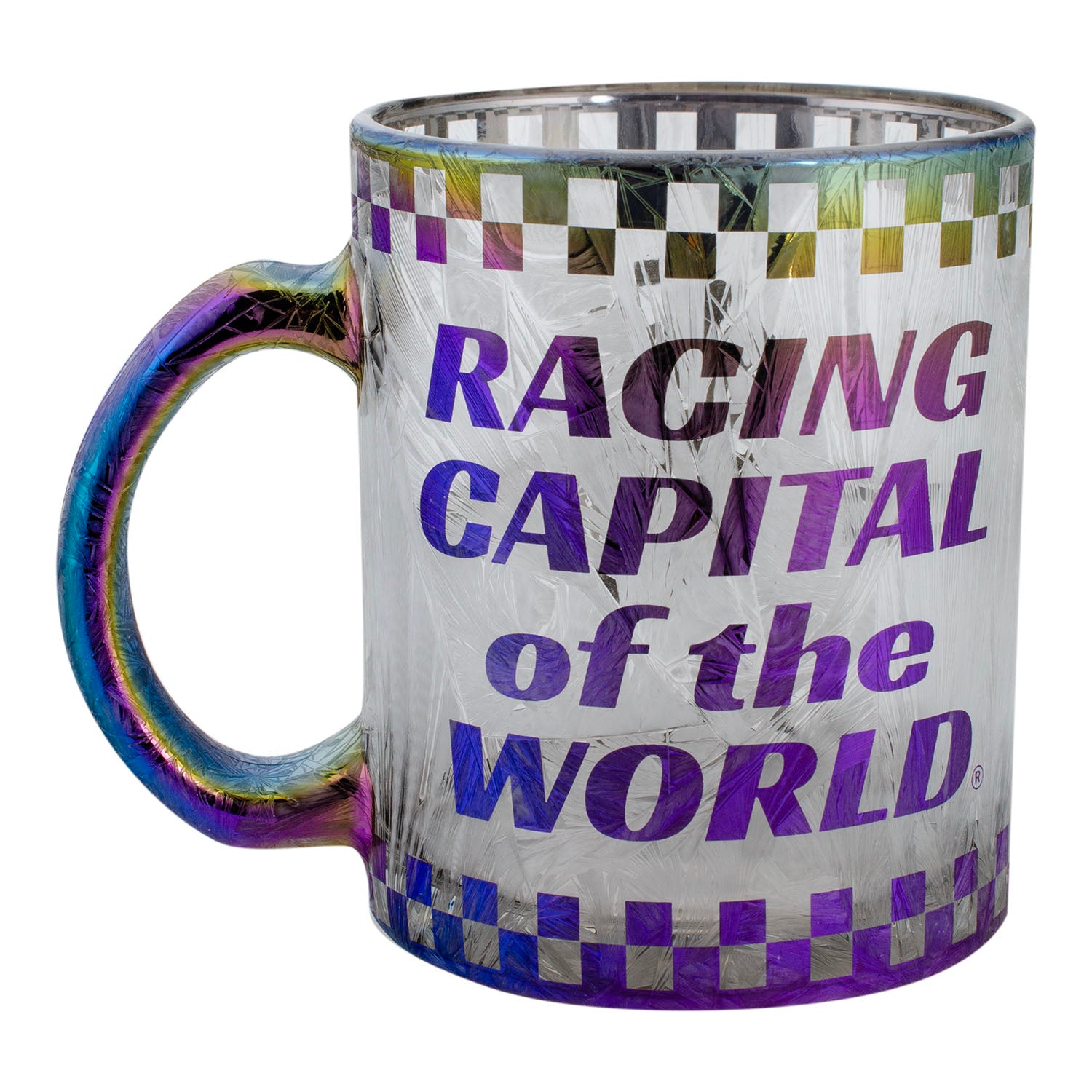 Wing Wheel Flag Crystal Mug - Front Right View