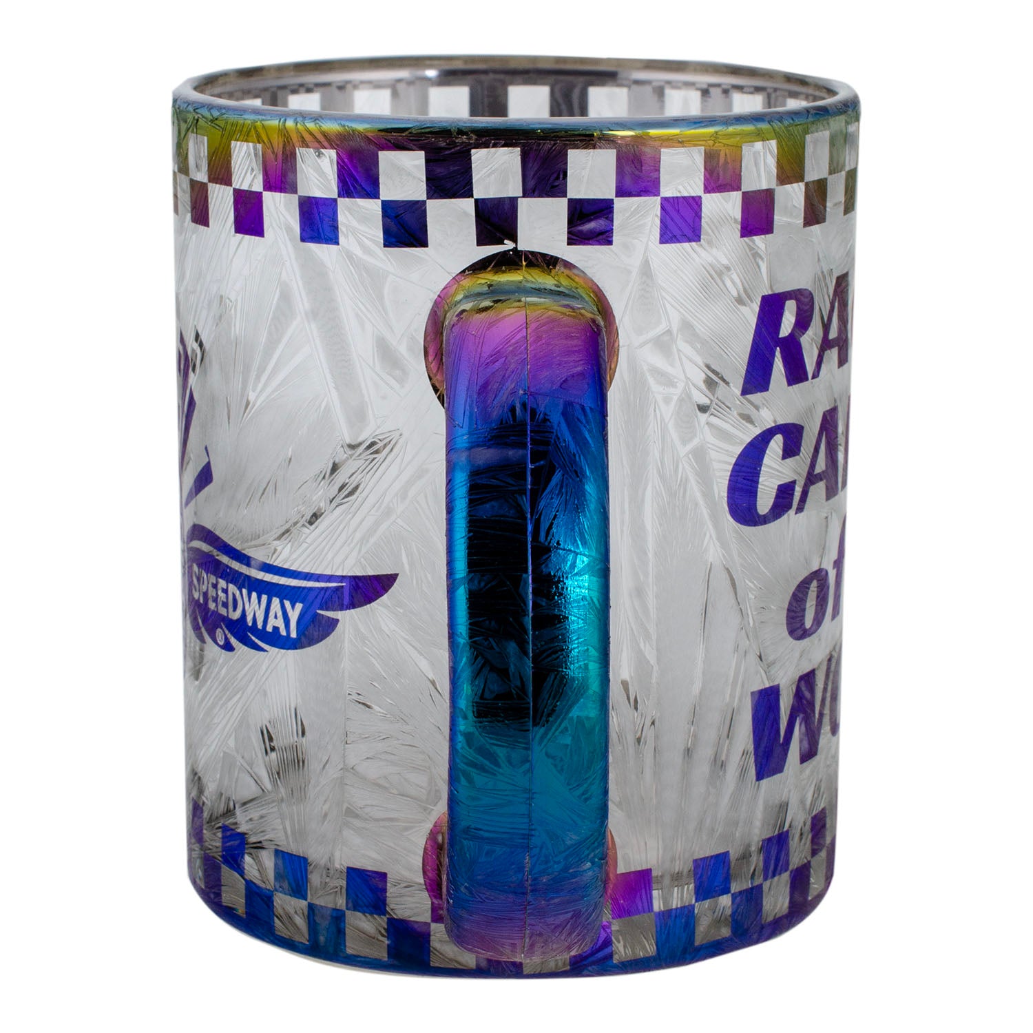 Wing Wheel Flag Crystal Mug - Handle View