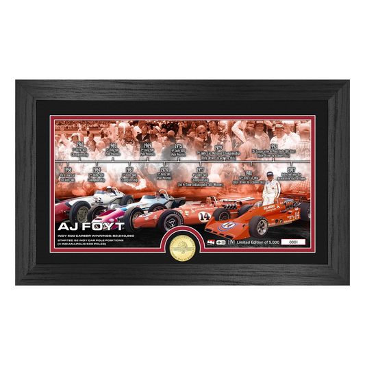 A.J Foyt Indy Timeline Frame Piece Numbered - front view
