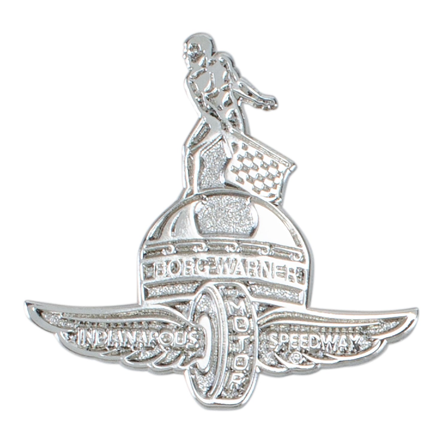 Borg Warner Trophy Hatpin in Silver - Front View