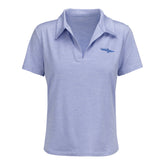 WWF Ladies Travis Mathew Skyloft Light Polo in Blue - Front view
