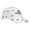 Ladies Wing Wheel Flag All Over Checkered Flag Hat in White - Front Right View