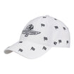 Ladies Wing Wheel Flag All Over Checkered Flag Hat in White - Front Left View