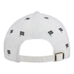 Ladies Wing Wheel Flag All Over Checkered Flag Hat in White - Back View