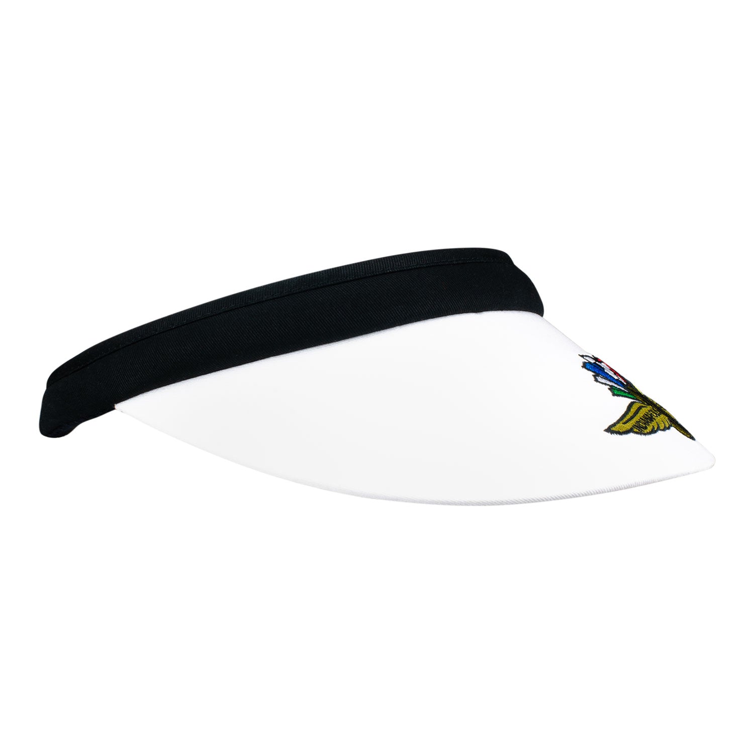 Ladies WWF White and Checkered Visor - Front right view