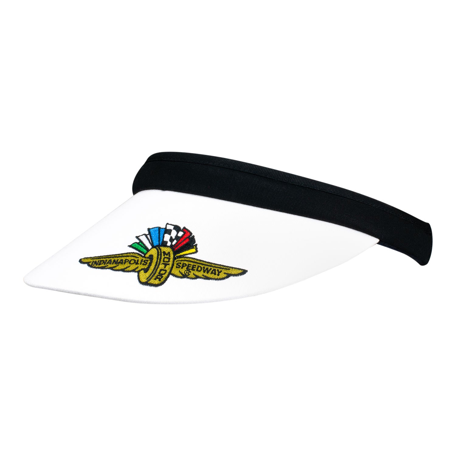 Ladies WWF White and Checkered Visor - Front left view