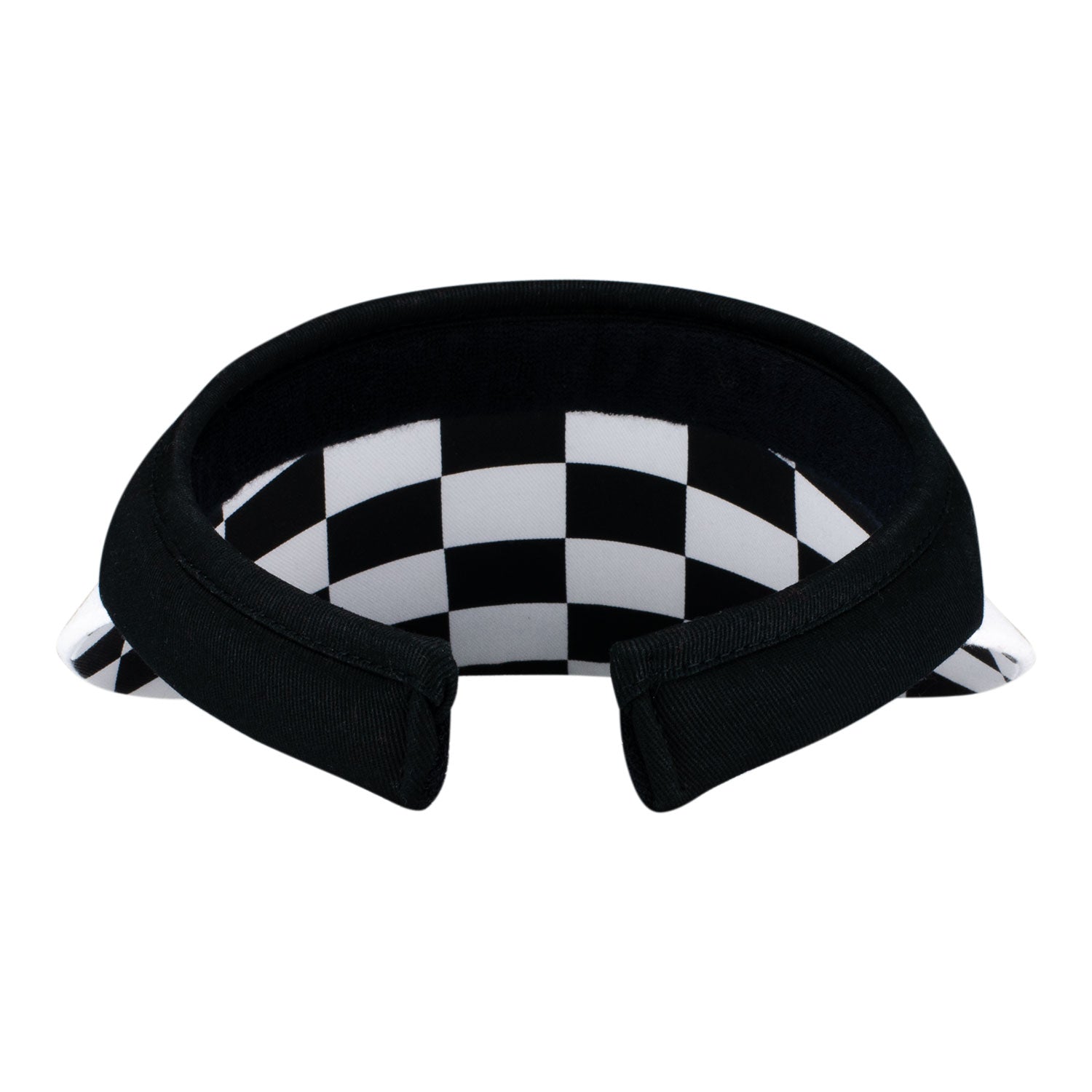 Ladies WWF White and Checkered Visor - Back View