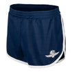 Ladies Wing Wheel Flag Outbound Shorts in Blue - Front View