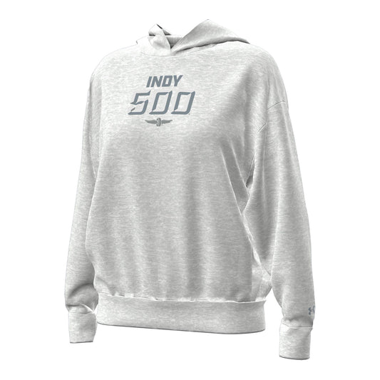 Ladies Under Armour Hoodie in White - Front View