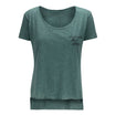 Ladies Indianapolis Motor Speedway Scoop Neck T-shirt in Green - Front View