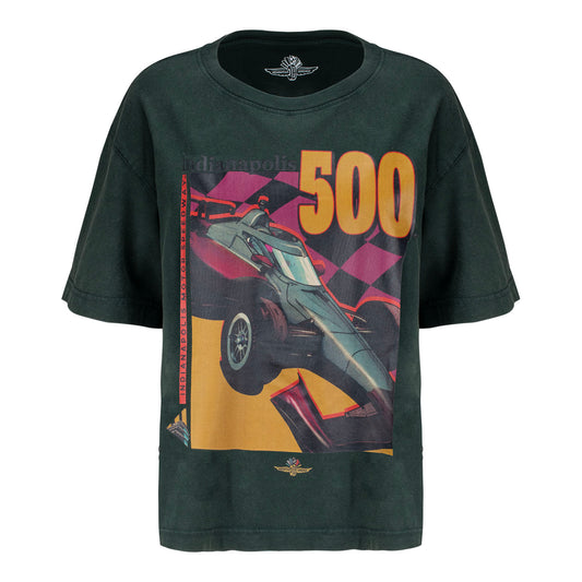 Ladies Indianapolis Motor Speedway Oversized Retro Cop in Black - Front View