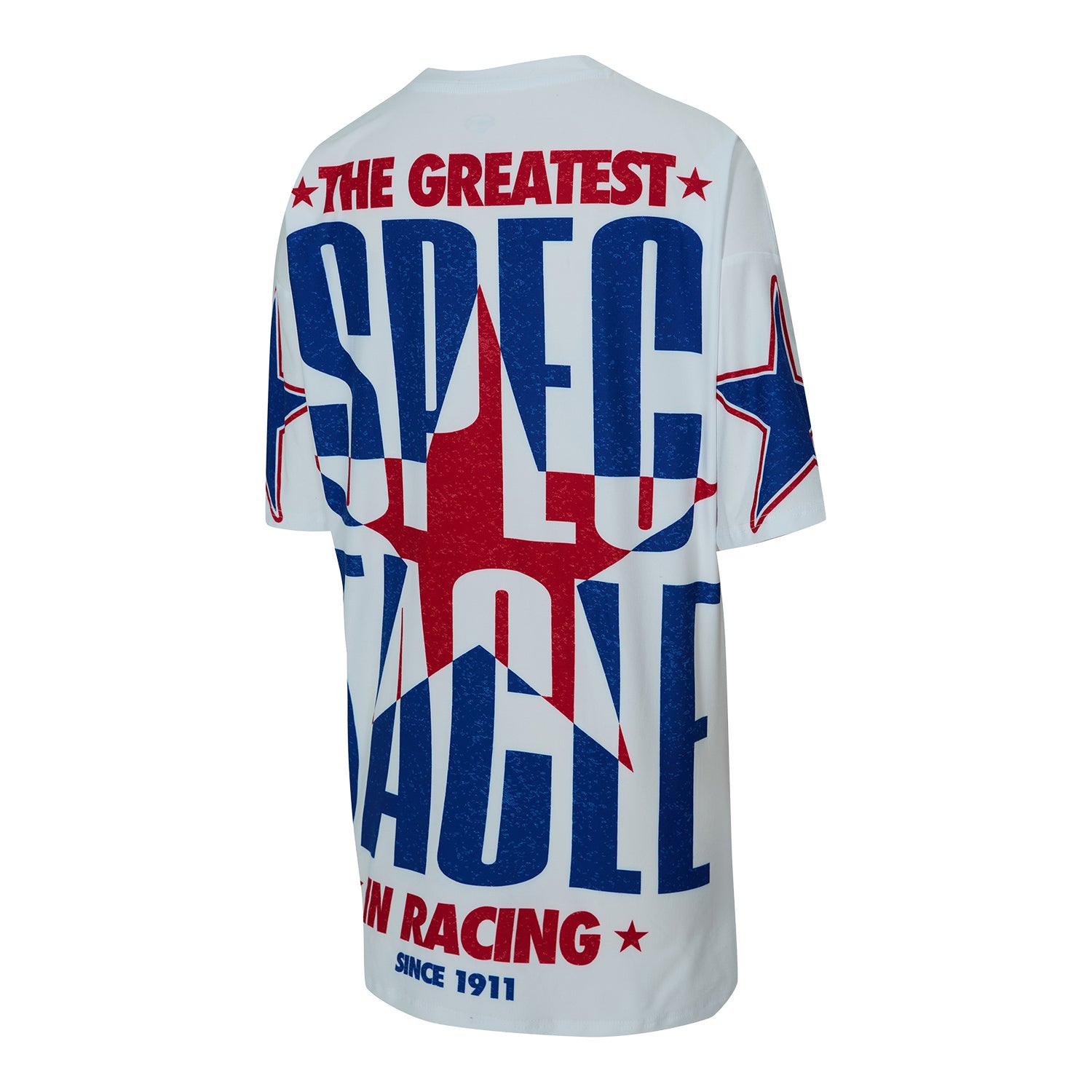 Ladies Indy 500 Nightshirt in Red, White , and Blue - Back View