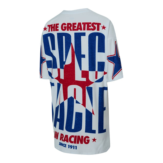 Ladies Indy 500 Nightshirt in Red, White , and Blue - Back View