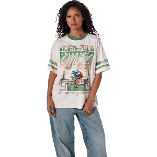 IMS WWF Ladies Drop Shoulder Shirt in White - Front View