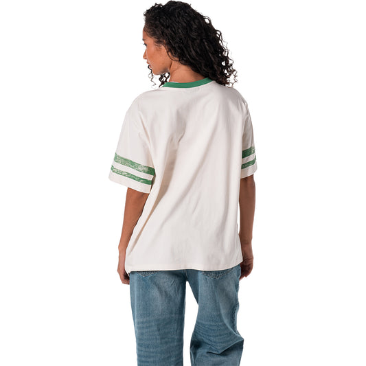IMS WWF Ladies Drop Shoulder Shirt in White - Back View