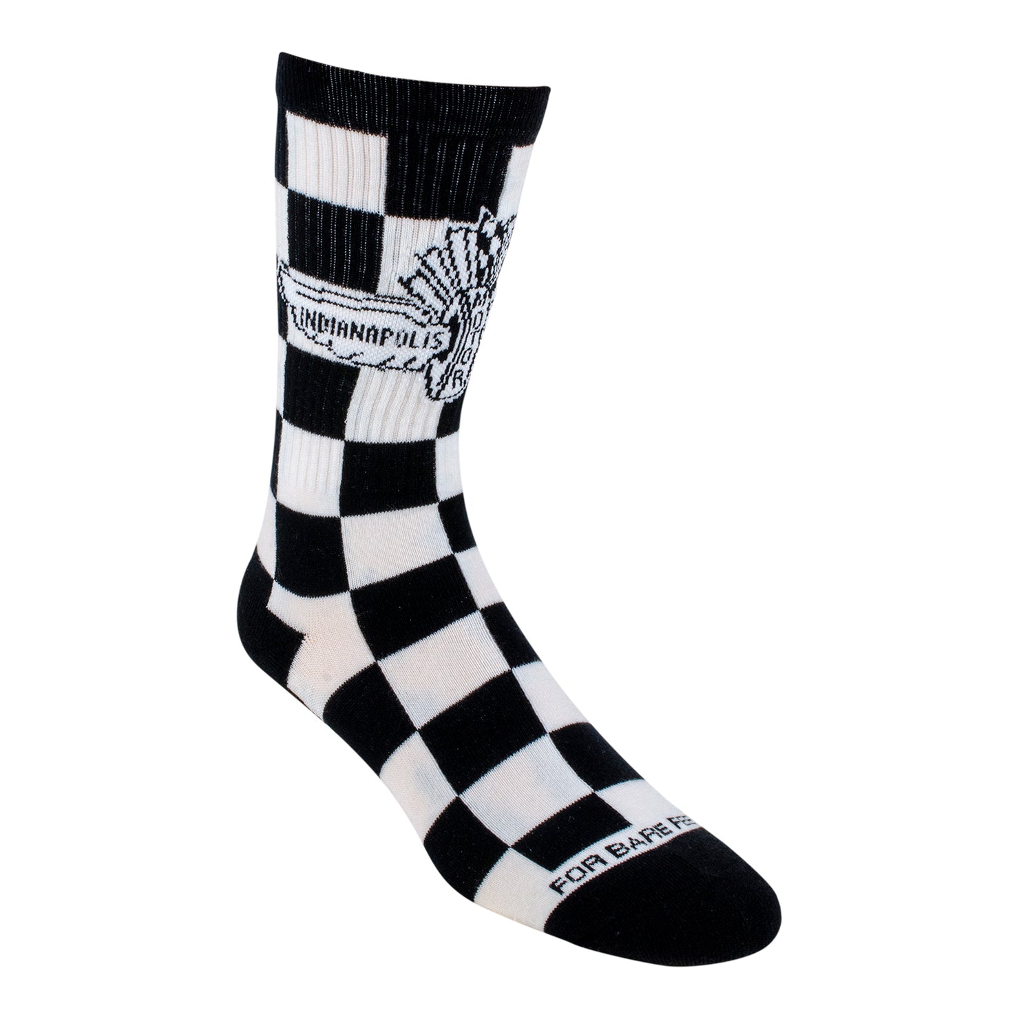 Wing Wheel Flag Checkered Board Socks - Front Left View