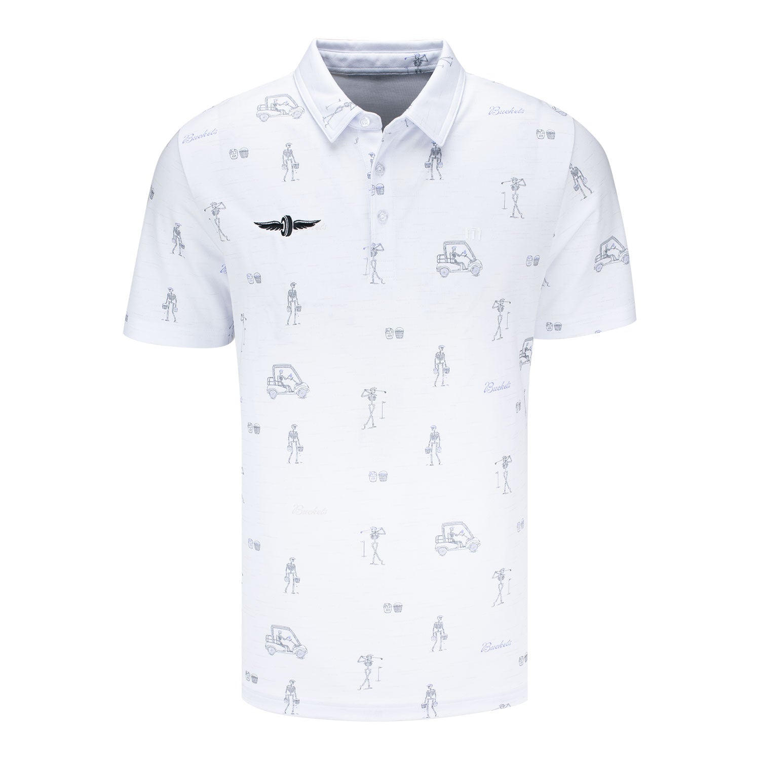 Indianapolis Motor Speedway Travis Mathew Lost City Polo in White - Front View