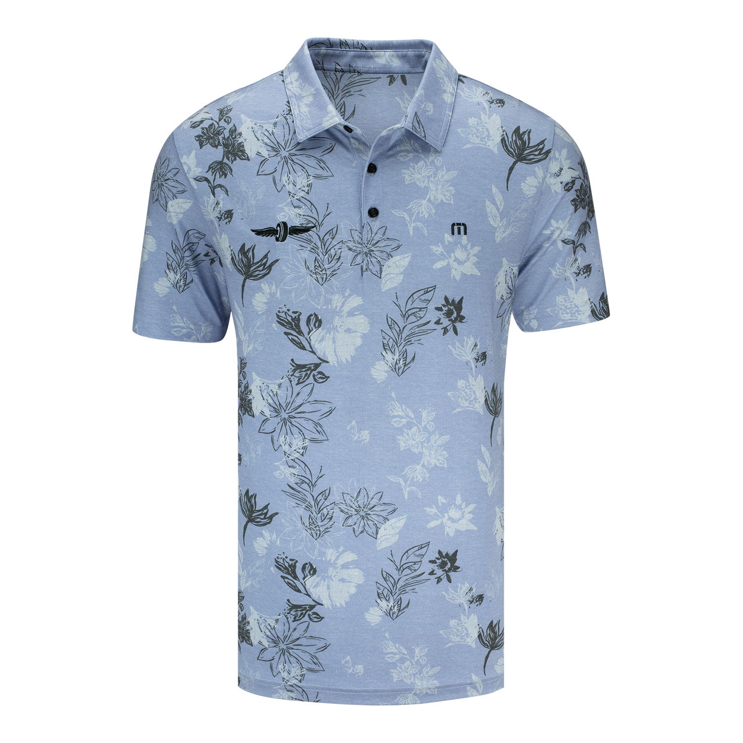 Indianapolis Motor Speedway Featherweight Cruise Polo in Blue - Front View