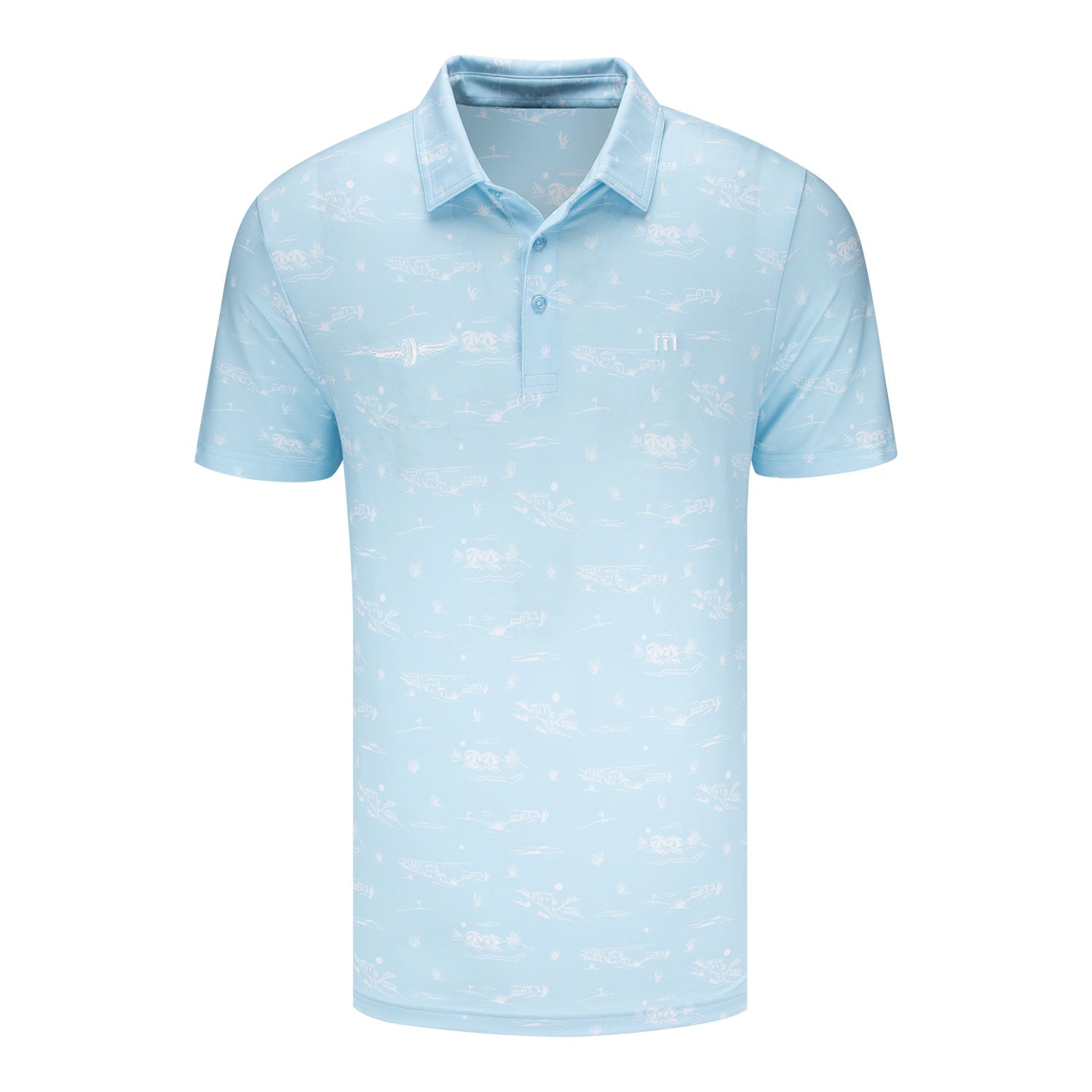 Indianapolis Motor Speedway Featherweight City Polo in Blue - Front View