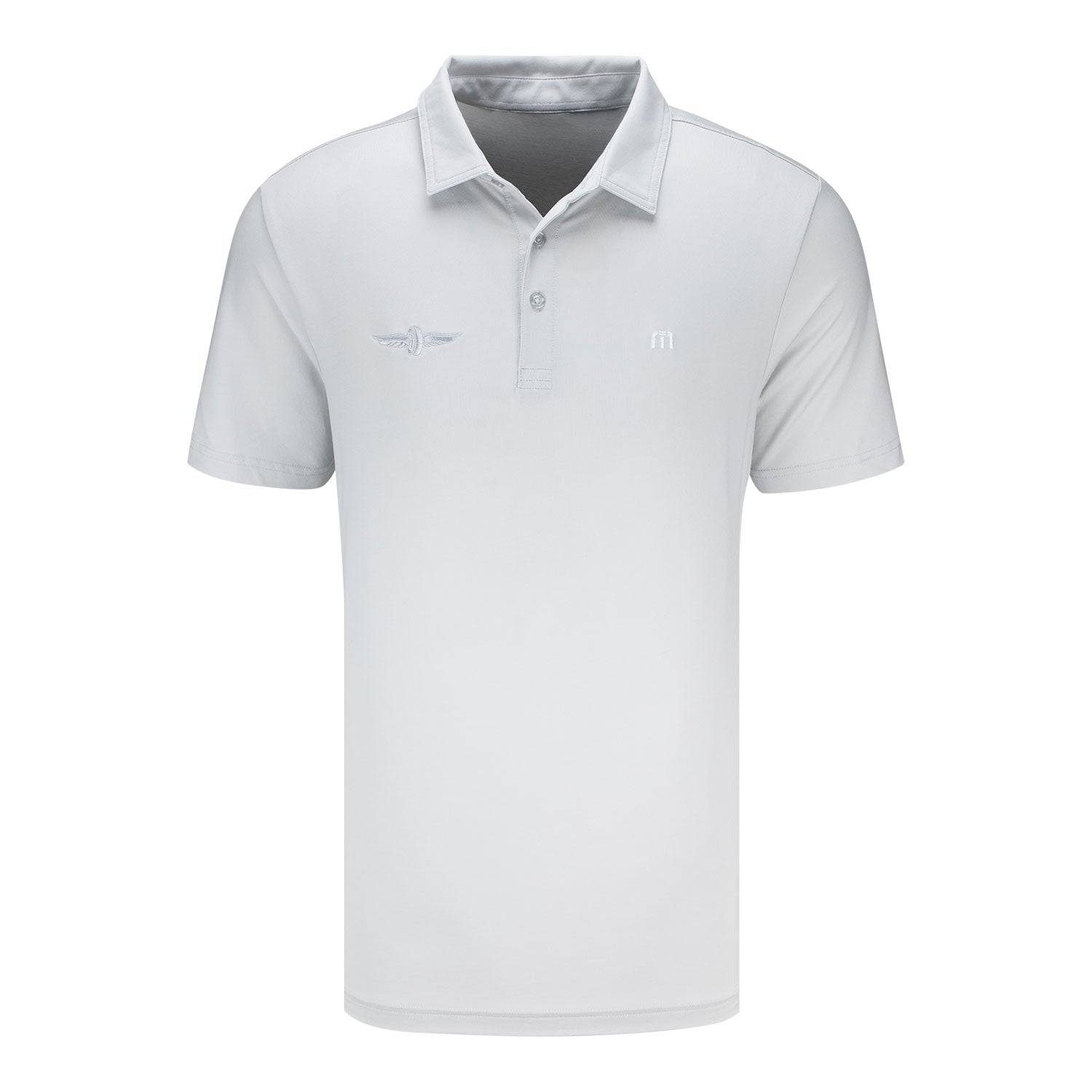 Indianapolis Motor Speedway Travis Mathew Grey Heater Polo - Front View