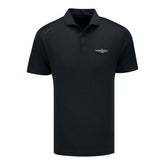 WWF Travis Mathew Heater Active Polo in Black - Front View