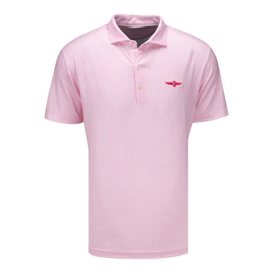 Wing & Wheel Johnnie-O Coupe Polo in Pink - Front View