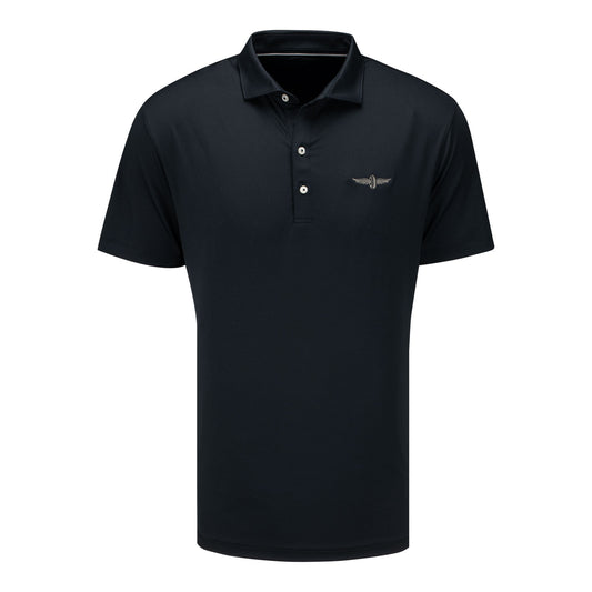 WWF Johnnie-O Birdie Polo in Black - Front View