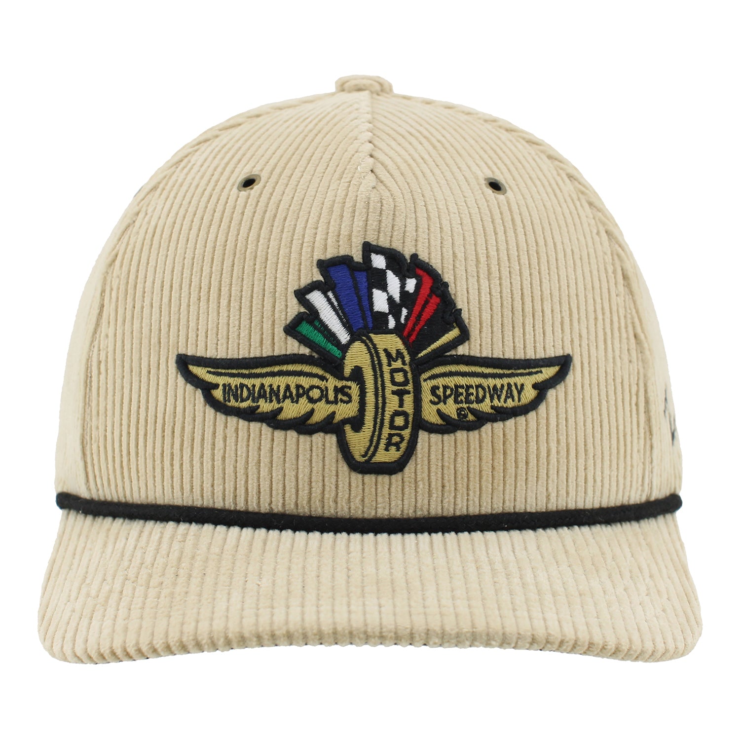 Indianapolis Motor Speedway WWF Corduroy Zephyr Hat in Brown - Front View