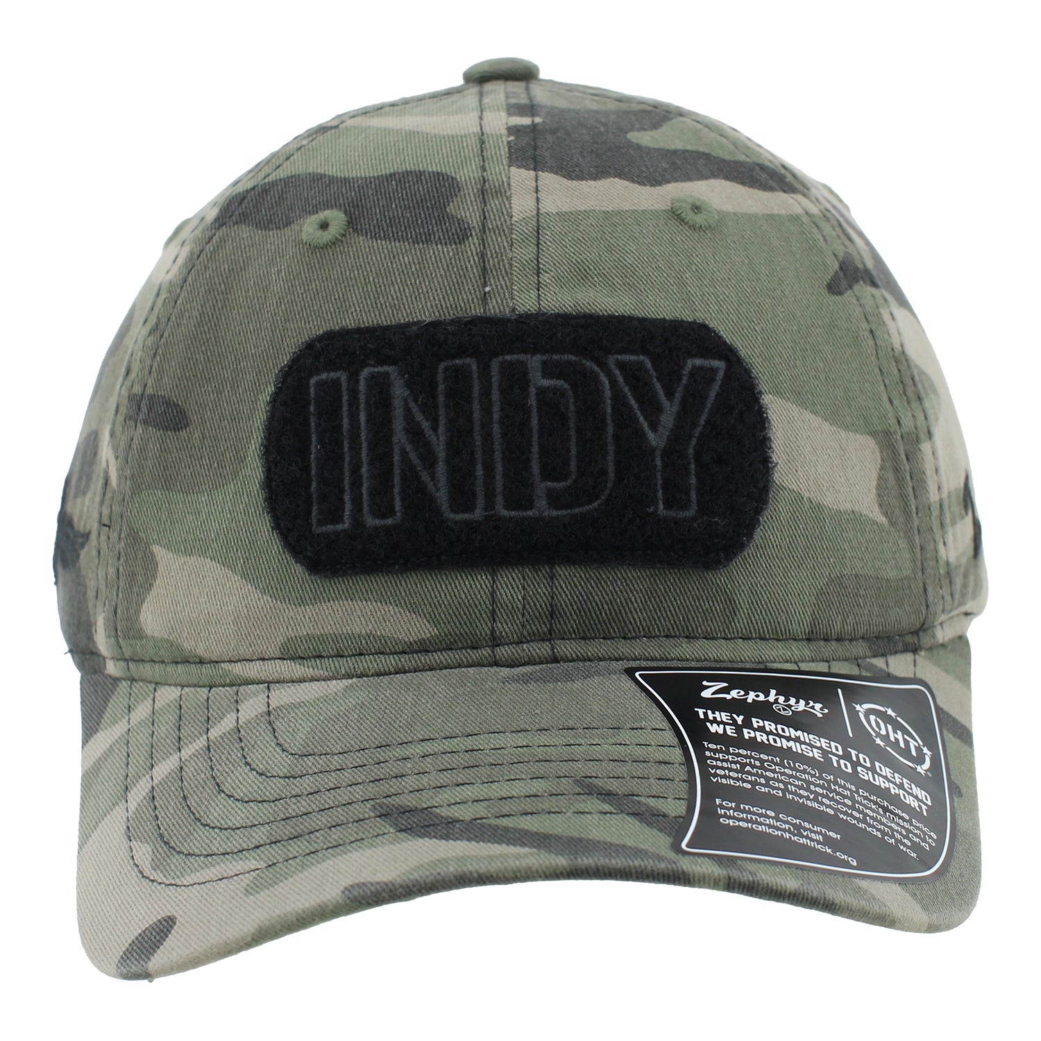 Indy OHT Camo Zephyr Maverick Hat in Camo - Front view