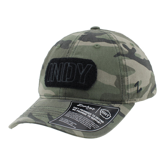Indy OHT Camo Zephyr Maverick Hat in Camo - Front left view