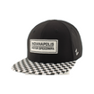IMS Checkered Flatbill Snapback Hat - front view