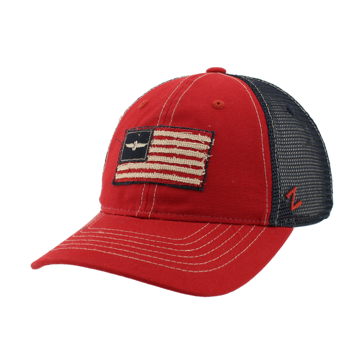 Wing and Wheel American Unstructured Snapback Hat - front view