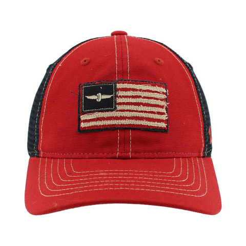 Wing and Wheel American Unstructured Snapback Hat - front view