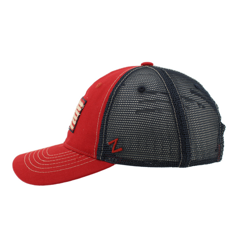 Wing and Wheel American Unstructured Snapback Hat - side view