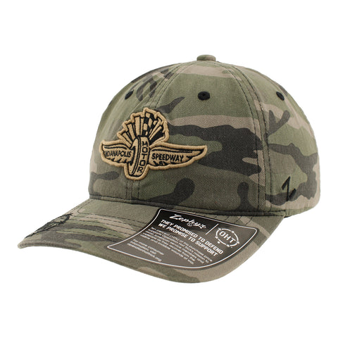 WWF Camo OHT Unstructured Buckle Hat - front view
