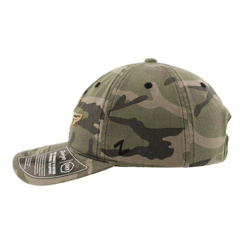 WWF Camo OHT Unstructured Buckle Hat - side view