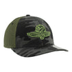 Wing Wheel Flag Campfire Camo OHT Hat - Front Right View