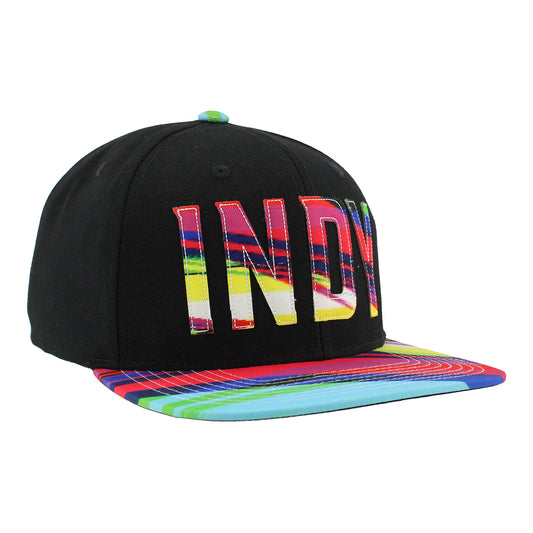 INDY Multicolor Flat Bill Hat - Front Right View