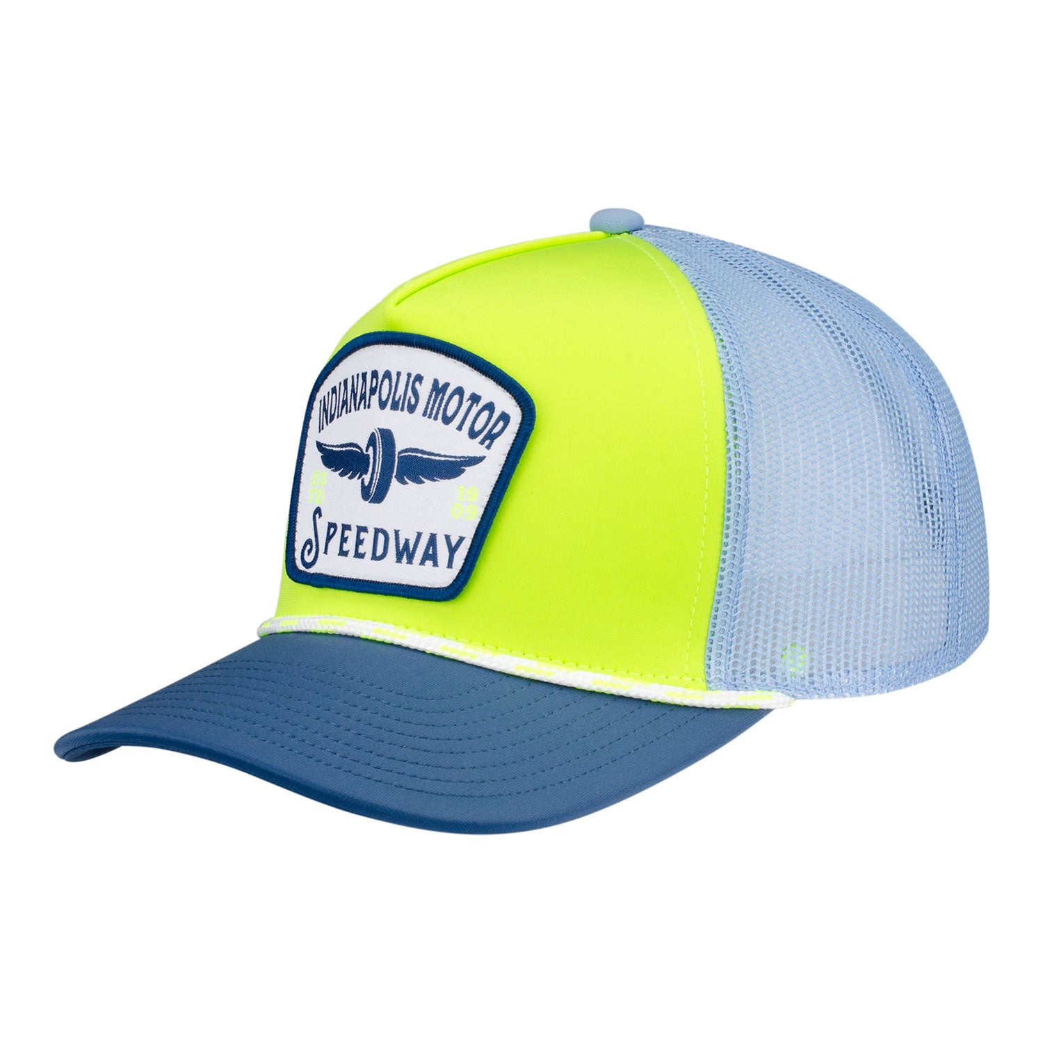 Wing Wheel IMS Neon Mesh Hat - Left Side View