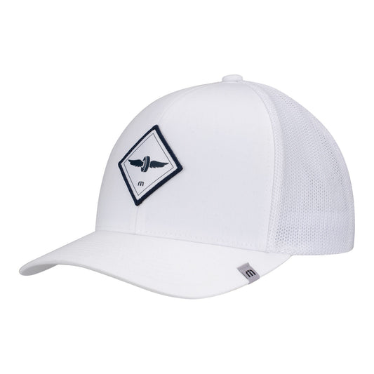 Indianapolis Motor Speedway Diamond TravisMathew Widder 2.0 Hat in White - Front Left View