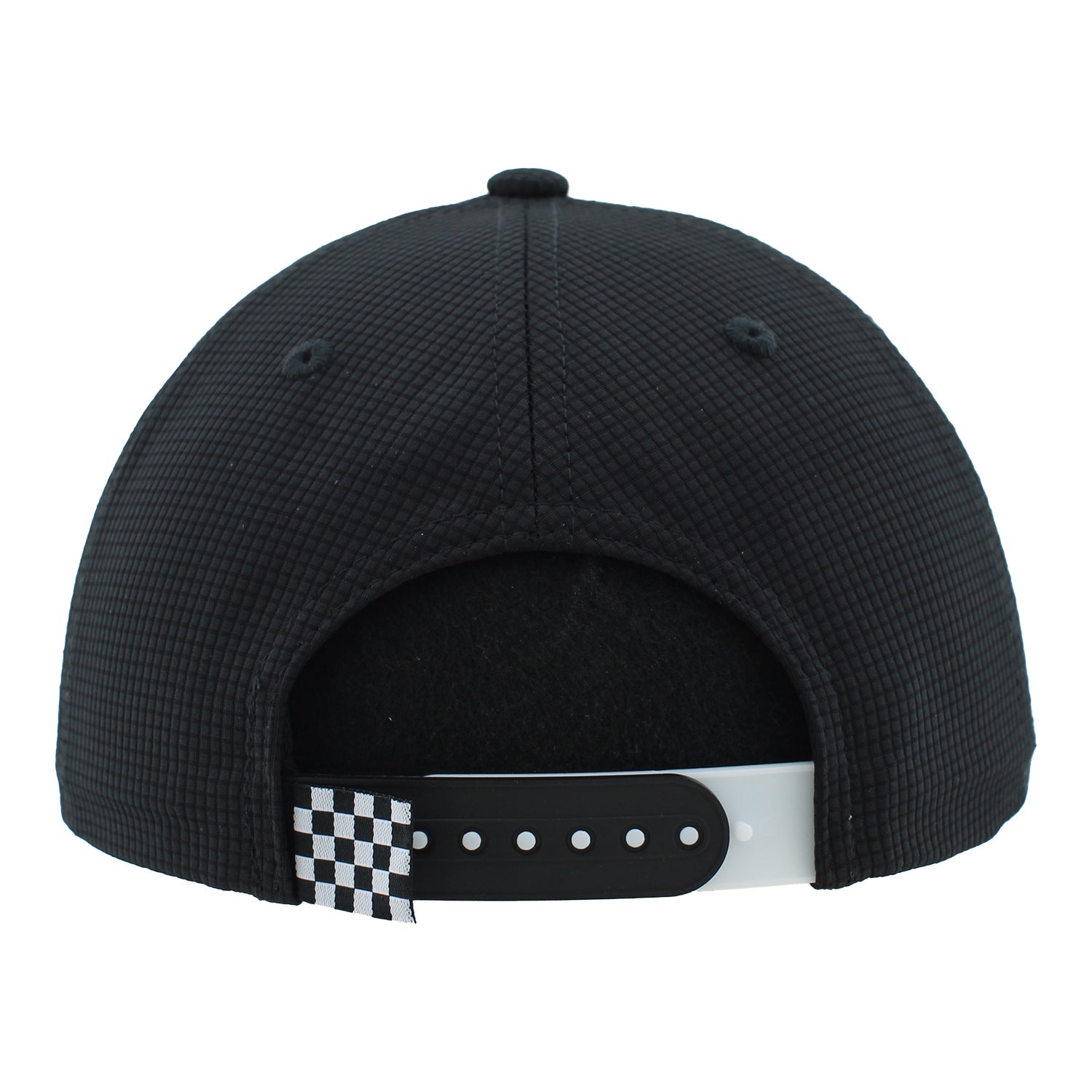 Indianapolis Motor Speedway Circle Patch Zephyr Rope Hat in Black - Back View