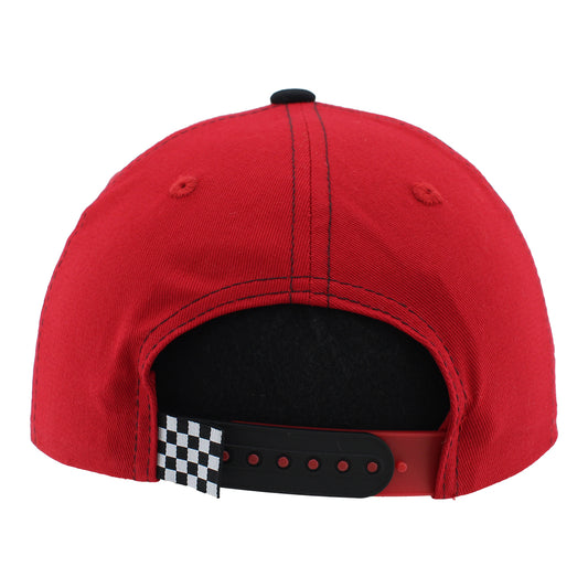Indianapolis Motor Speedwatch Embroidered Tri-Color Zephyr Hat in Red - Back View